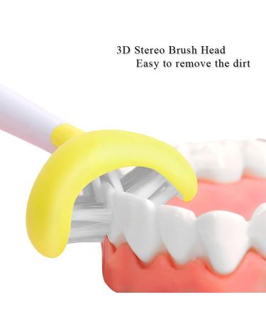 Hy-FlyStyle 3-Sided Extra Soft Toothbrushes for Adults - U Style Wrapped Brush - Pack of 4 - Great Angle Bristles for Superior Cleaning - Buy Online on GoSupps.com