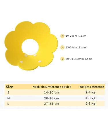Tecatty Pets Calant Crauses Adjustable Anti-Delicious Neck Collar for Cats | Lightweight Elizabethan Collar (14-35 cm) | Size L Yellow - Ideal for International Shipping - Buy Online on GoSupps.com