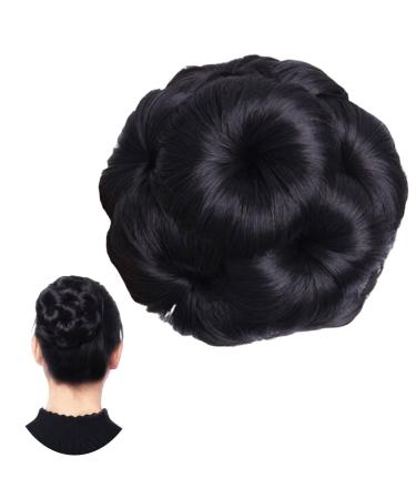 Traziewell Bun Hair Piece Hair Extension Chignon Clip Buns Bride Nine Flowers High Temperature Fiber Synthetic Hair Extensions 1205