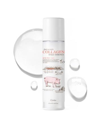 Esfolio Collagen Daily Essence Hydrating & Firming Face Serum Anti-Aging Korean Skincare with Hydrolyzed Collagen Moisturizing for All Skin Types 4.05 FL OZ