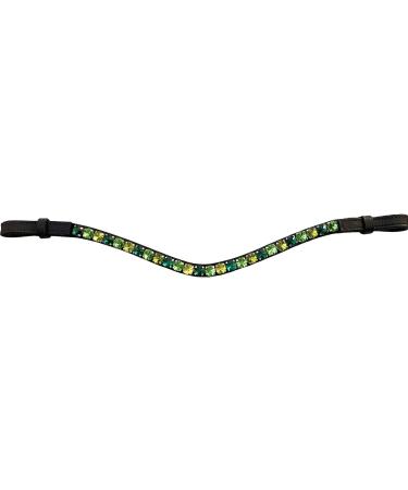 Leone Equipment Forehead Strap for Horses - Glitter Bridle Headband for Warmbloods Thoroughbreds & Ponies - Dark Brown Leather - International Shipping Available - Buy Online on GoSupps.com