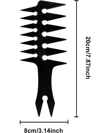 1pcs Texture Comb Fantail Handle Black Wide Tooth Styling Comb Two Sided Barber Comb Professional Men Styling Comb for Men Shaping Wet Curly Pick Oil Hair Most Hair Stylist Tools (200mm X 80mm) - Buy Online on GoSupps.com