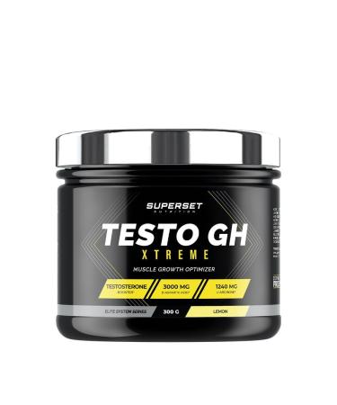 Superset Nutrition | Testo Gh Xtreme (300g) | Testosterone Boosters | Natural Testosterone Booster & Highly Concentrated GH - Lemon
