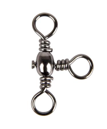 Dr.Fish 30 Pack Fishing 3 Way Swivels, 35-175LB, Three Way Fishing Swivels Barrel Swivels Fishing Tackle Catfish Rig Swivels Surf Fishing Rig #10_35LB_30PCS