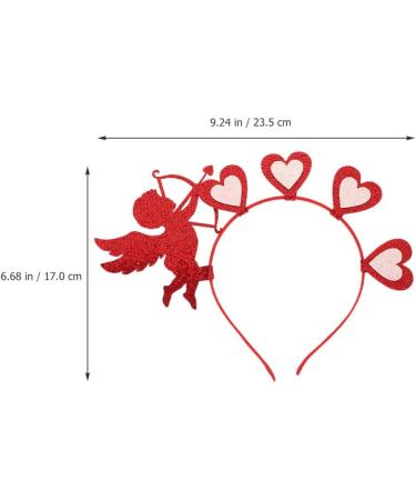 minkissy Heart Headband Valentines Day Headpieces Sequin Cupid Hair Band Red Love Heart Hair Band for Women Girls Halloween Valentine's Day Party Red - Buy Online on GoSupps.com