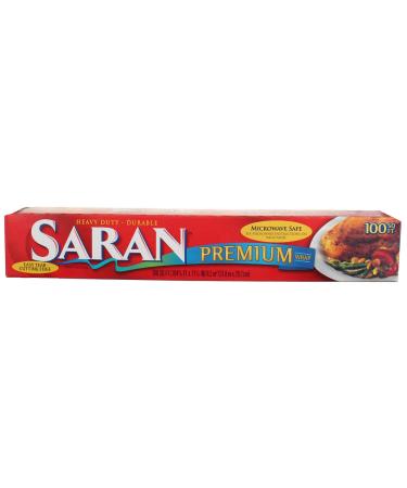 Saran Premium Plastic Wrap, 100 Sq Ft (Pack of 4)