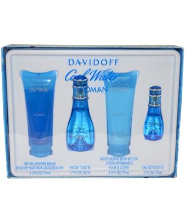 Davidoff Cool Water for Women Gift Set 4 Piece Set