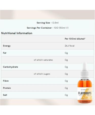Mango FlavDrops 50ml by Myprotein - Delicious Flavour Enhancer - Buy Online on GoSupps.com