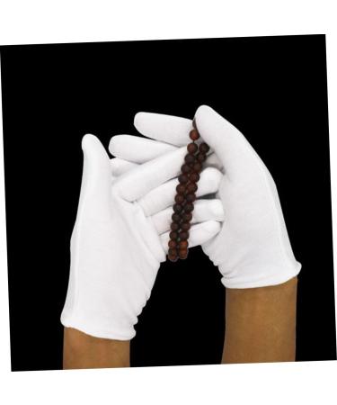 Beatifufu 16 Pairs White Cotton Gloves Jewelry Utility Work Gloves Cotton Gloves for Ladies Mittens Silver Polishing Gloves Mens Work Gloves Black Labor Protection Cotton Wen Wan Miss - Buy Online on GoSupps.com