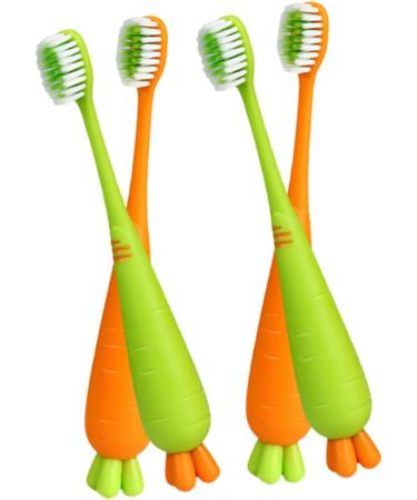 Healeved 8 STK Carrot Manual Toothbrush - Travel & Home Oral Care for Kids - Buy Online on GoSupps.com