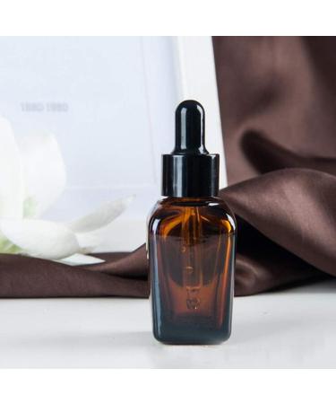 VASANA 3PCS Refillable Thicken Square Amber Glass Essential Oil Dropper Bottles with Glass Eye Dropper Cosmetic Sample Aromatherapy Elite Fluid Jars Travel Containers 10ml/0.34oz - Buy Online on GoSupps.com