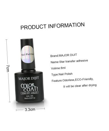Healeved Nail Tips Transfer Manicure Diy Art Nail Tips Decorations Glue Holographic Nail Stickers Nail Art Foil Glue Nail Foil Sticker Glue Nail Gel Polish Glue Artificial Nails Repair Glue 7*3.3*1cm Black - Buy Online on GoSupps.com