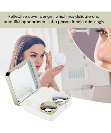 Semme Gold Contact Lens Container - Eye Care Travel Kit with Mirror Holder & Soak Case - Buy Online on GoSupps.com