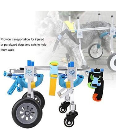 Pet Wheelchair Four Wheels Adjustable Dog Pet Wheelchair Hind Legs Rehabilitation Dog Wheelchair for Back Legs - Buy Online on GoSupps.com