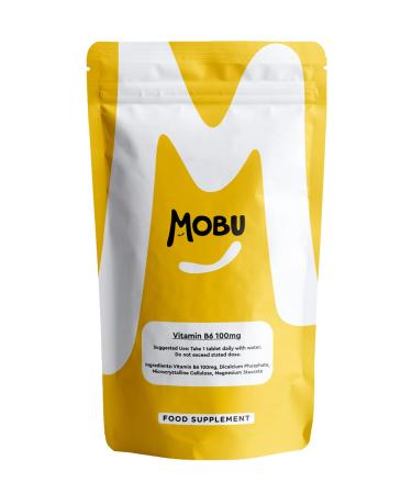 Vitamin B6 100mg 120 Tablets | Healthy Metabolism & Reduction of Tiredness & Fatigue | Normal Immune & Nervous System Function | Vegan UK Made | GMP Approved | MOBU (120) - Buy Online on GoSupps.com