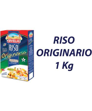 Divella Original Rice - Lot of 5 grains of round rice - Italian rice - Id al for traditional recipes - Packaging sous vide of 1 kg + 1 packet of talc powder Felce Azzurra - Sachet of 100 - Buy Online on GoSupps.com