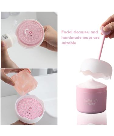 Face Wash Foam Maker | Pink Facial Cleanser Foam Whip Bubble Tool | Deep Skin Care Cleaner for Home & Travel - Buy Online on GoSupps.com