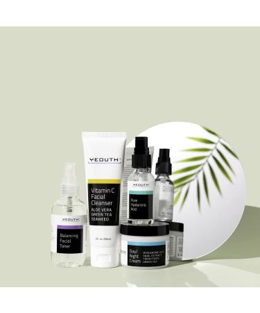 Teens Skincare Set - Vitamin C Cleanser, Toner, Hyaluronic Acid & Face Cream - Skin Care Gift Set by YEOUTH - Buy Online on GoSupps.com