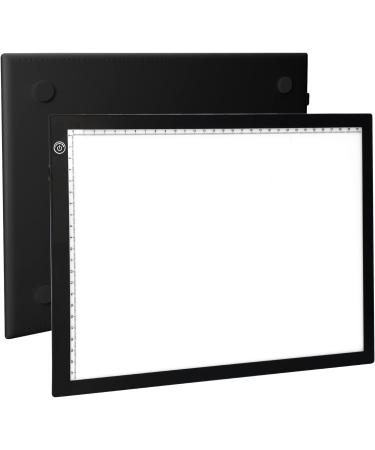 RTjoy A4 LED Light Pad | USB Powered Drawing Board with Adjustable Brightness | Ideal for Diamond Painting, Weeding Vinyl, and More | Black A4 Light Pad - Buy Online on GoSupps.com