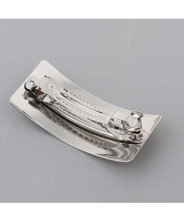 Automatic French Hair Clip for Women - Silver Clip for Thick Hair | Stylish & Functional - Buy Online on GoSupps.com