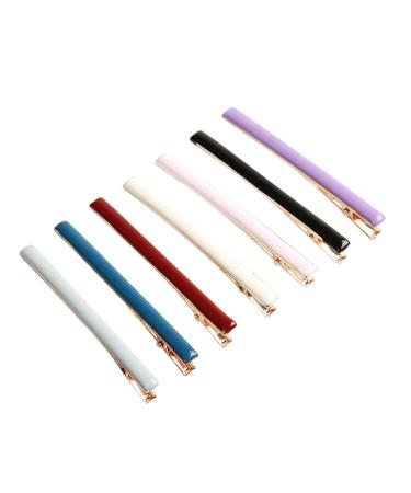 Beaupretty Alligator Hair Clips Long and Thin Hair Clips Duckbill Hair Pins Alloy Hair Barrettes Solid Color Bobby Pin 7pcs
