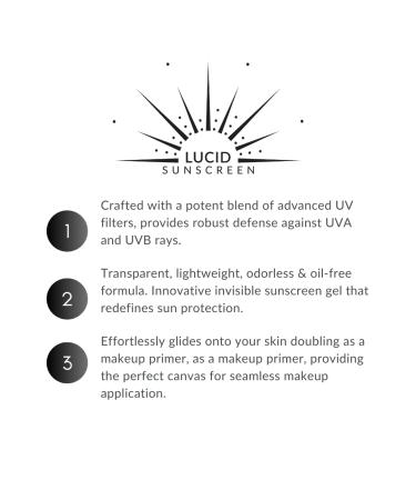 LUCID SUNSCREEN | Crystal Sheer 40 SPF - Non-Greasy Transparent UV Defense for Ultimate Sun Protection - Shop Internationally - Buy Online on GoSupps.com