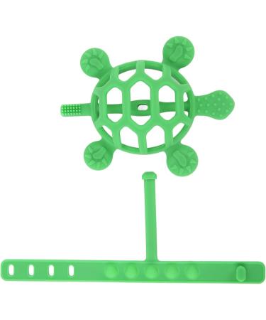 Alomejor Baby Teething Toy - Silicone Food Grade Cartoon Turtle Teether for Babies - Safe & Fun Green Design - Buy Online on GoSupps.com