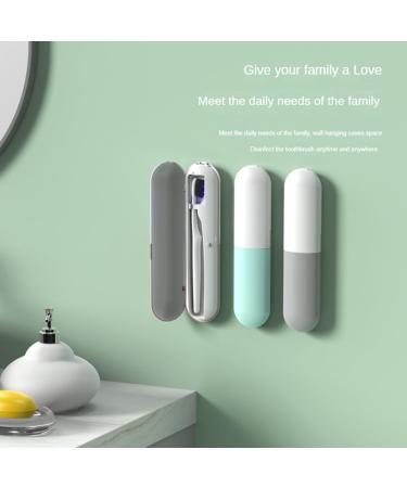 Portable UV Toothbrush Sterilisation Rechargeable Steriliser Box Kit for Electric/Manual Toothbrushes - Cleaning Agent Holder Kit for On the Go Gray - Buy Online on GoSupps.com