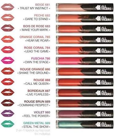ALL TIGERS - Matte Liquid Lipstick - Long Lasting - Organic Vegan & Natural Ingredients - Coral Pink Shade "Lead The Game" 784 - Long Lasting Lipstick and Petrochemical Derivative Free - Buy Online on GoSupps.com