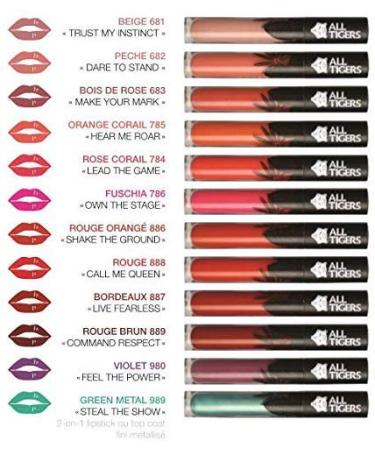 Liquid Lipstick - Vegan Matte Metallic Green - Long-Lasting Organic Ingredients | Steal the Show 989 - Petroleum-Free Formula - Buy Online on GoSupps.com