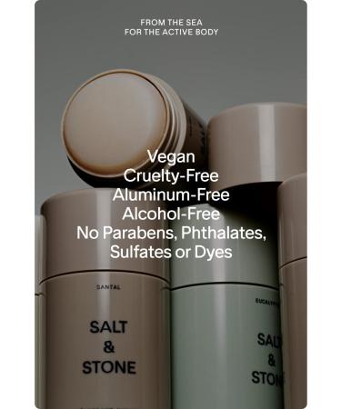 SALT & STONE Sensitive Skin Natural Deodorant Gel for Women & Men | Aluminum Free & Baking Soda Free For Sensitive Skin | Free From Parabens Sulfates & Phthalates (2.6 oz) Duo Bundle - Buy Online on GoSupps.com