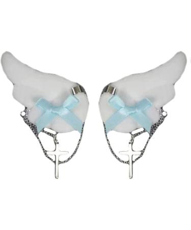 Muloo Angel Wing Hair Clip for Girls Y2K Punk Hairpins Bowknot Hairclips Animation Hair Barrettes Subculture Hair Accessories Pink - Buy Online on GoSupps.com