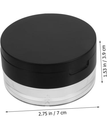 WOONEKY 6 Pcs Elastic Mesh Loose Powder Box Powder Case with Mirror DIY Powder Case Empty Portable Abs Black - Buy Online on GoSupps.com