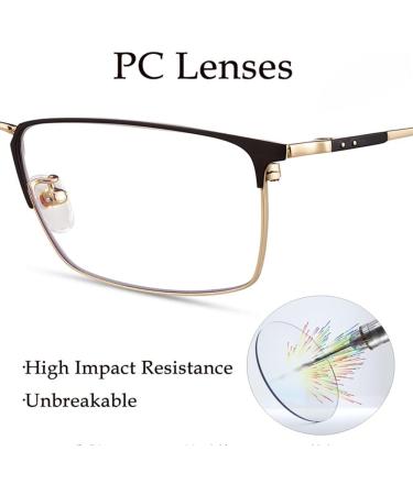 GHARAZ Fashion Reading Glasses for Men | Lightweight Anti Blue Light Half Readers | Black | Size 1.5+ | International Shipping - Buy Online on GoSupps.com