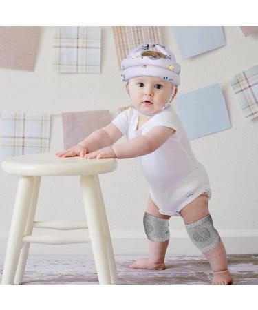 Baby Head Protector & Baby Knee Pads for Crawling Infant Safety Helmet & Walking Baby Helmet for Age 6-36 Months Grey Zoo(1+3) - Buy Online on GoSupps.com