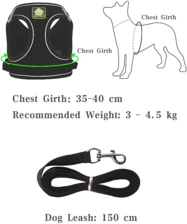 Harness and Lead Set for Puppy Cat Adjustable Reflective Vest Harness Cat Leash Cat Harness Escape Proof for Small Dog Cat Kitten Puppies Walking - Buy Online on GoSupps.com