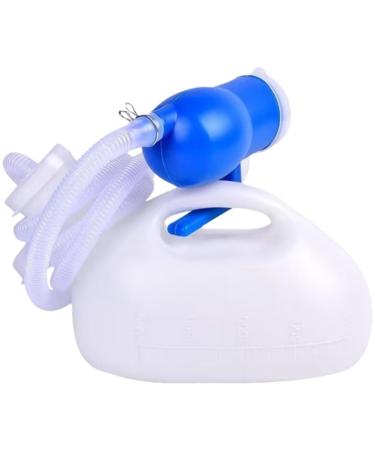 Men Urinals with Lid Portable Urine Collection Pot Spill Proof Urine Bottle Camping Wee Pot for Outdoor Driving Night Use White
