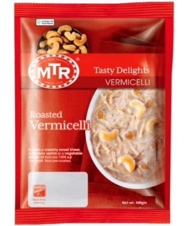 MTR Roasted Vermicelli 440g (Pack of 1) Roasted to The Desired Taste Suji Vermicelli Tasty and Healthy