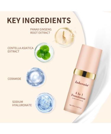  SONGVISON 4-in-1 Liquid Foundation Color Change Concealer Medium & Full Coverage Moisturizer Ultra-Light Color Long-Lasting & Waterproof Skin Tint with Luminous Finish - Buy Online on GoSupps.com