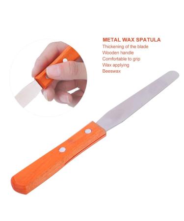 Wooden Depilatory Wax Applicator - Hair Removal Tool with Stainless Steel Handle (19.3 cm) - Perfect for All Skin Types | Buy Internationally - Buy Online on GoSupps.com