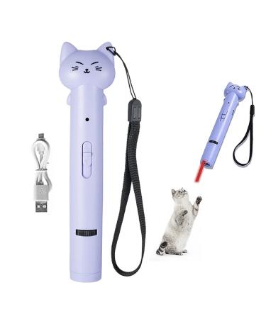Laser Pointer Interative Cat Toy for Cats to Chase, Rechargeable Red Laser Light Pointer Exercises Training Tool for Kittens Cats Dogs Purple