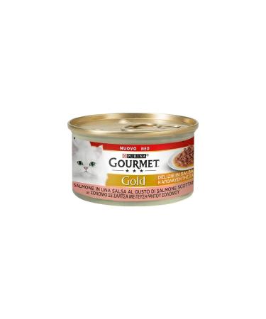 Gourmet Gold Delights in Sauce Wet Cat Food with Salmon, 85 GR