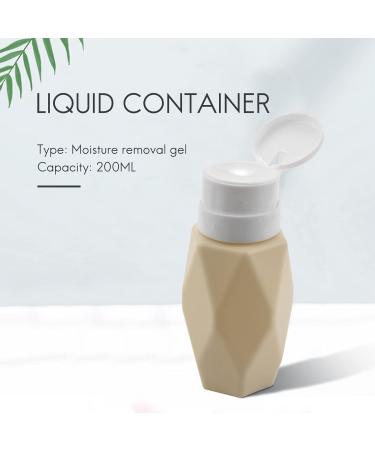RIYAN Beige Rhombus Nail Art Pump Dispenser Empty 200ML Bottle Acrylic Gel Polish Remover Cleaner Liquid Container Storage Manicure Tool - Buy Online on GoSupps.com