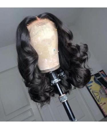 Swetcurly 16 Inch Short Bob Lace Front Wig - Glueless Natural Wave Synthetic Hair for Black Women - Buy Online on GoSupps.com