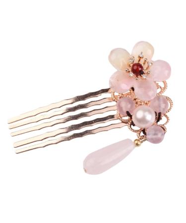 Didiseaon 1pc Hair Comb Hair Accessories Pearl Hair Decorations Crystal Hair Comb Crystal Headpiece Bridal Hair Clip Flower Hair Clips for Women Wedding Bride Glass Bangs Comb