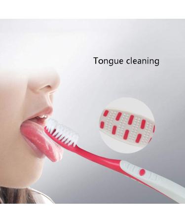 Zumaha Compact 4-Pack Men's Toothbrushes with Tongue Cleaner | Deep Cleaning Stain & Plaque Removal Ergonomic Design - International Shipping Available - Buy Online on GoSupps.com