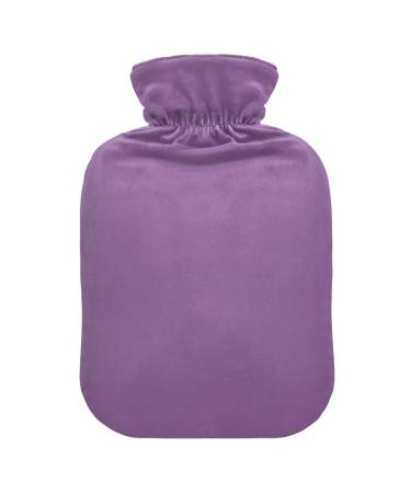 Purple Hot Water Bottle with Cover Hot Water Bottles for Pain Relief Hot Water Bottle Water Bag Hot Water Bag for Women 2L