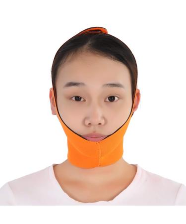 Face Slimming Strap Face Slimming Bandage Belt Facelifting Double Chin skin rigs Facial firm slimmer device V-line Chin cheekly Double Chin Lifting Belt (Orange)