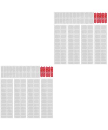 HAPINARY 10 Sheets Nail Stickers Gel Nail Strips Manicure Kit Nail Art Stickers Nail Art Sticker Gel Semi Cured Gel Nail Wraps Transparent Nail Tape Gels French Manicure Stickers Clear Nail