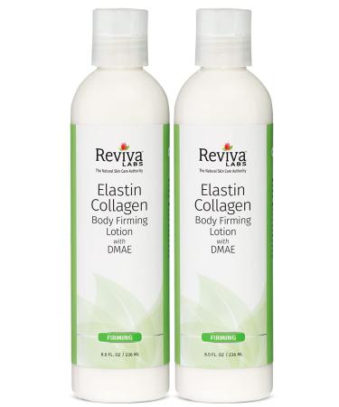 REVIVA LABS - Elastin & Collagen Body Firming Lotion with DMAE, 8 ounce (Pack of 2)